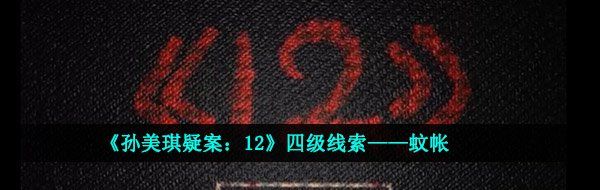 《孙美琪疑案：12》四级线索——蚊帐